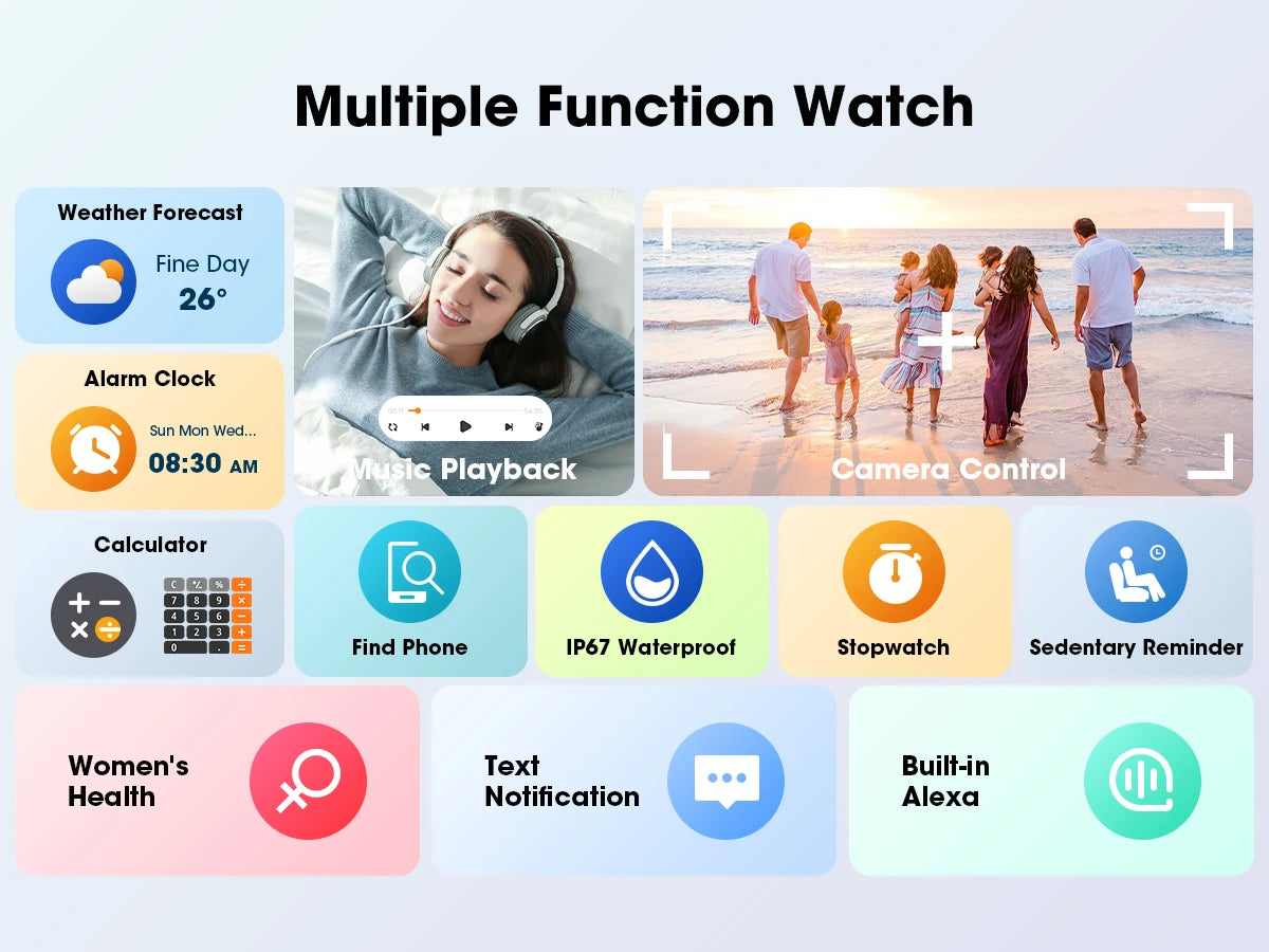 Smart watch with touch screen