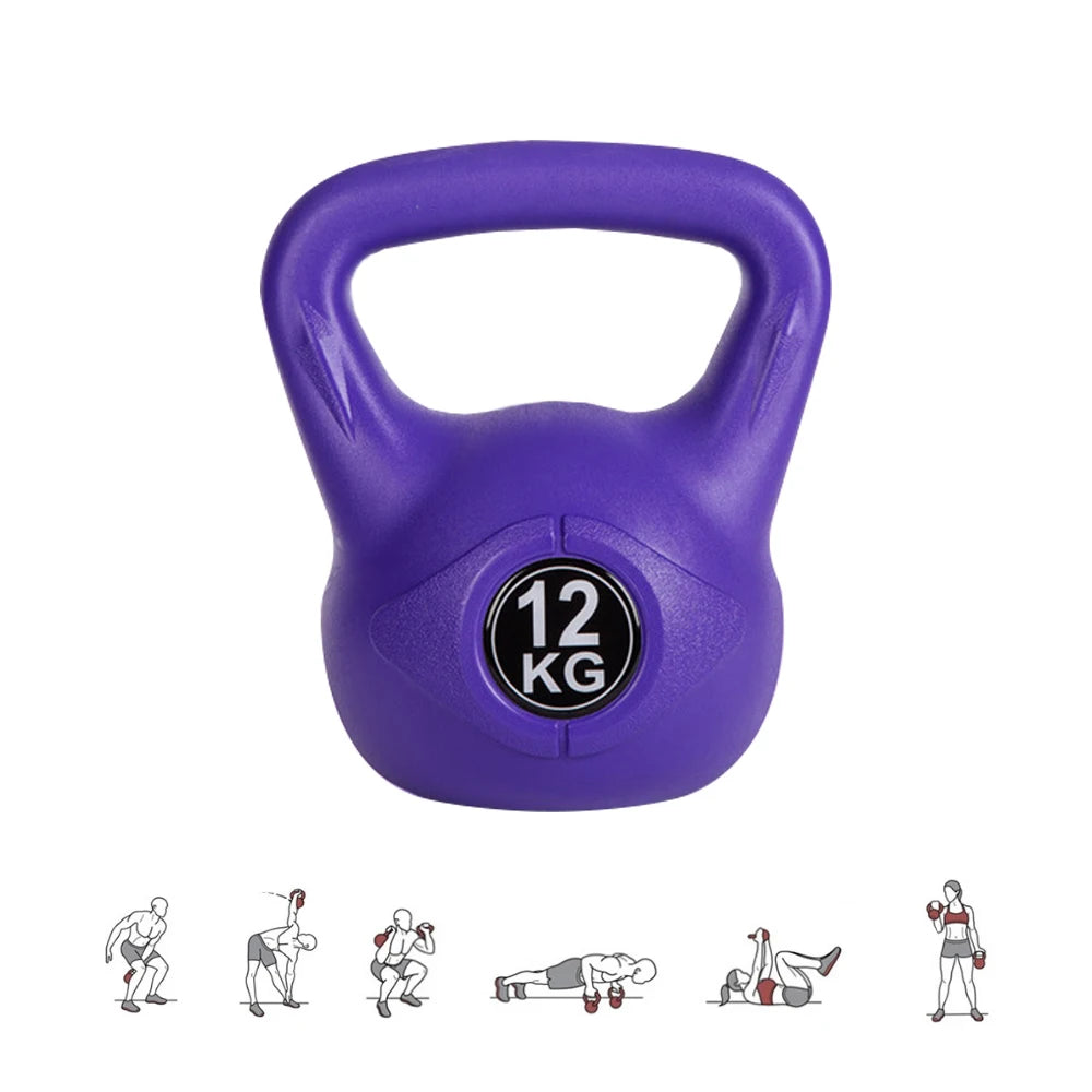 Muscle training at home with kettlebells