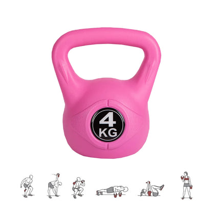 Muscle training at home with kettlebells