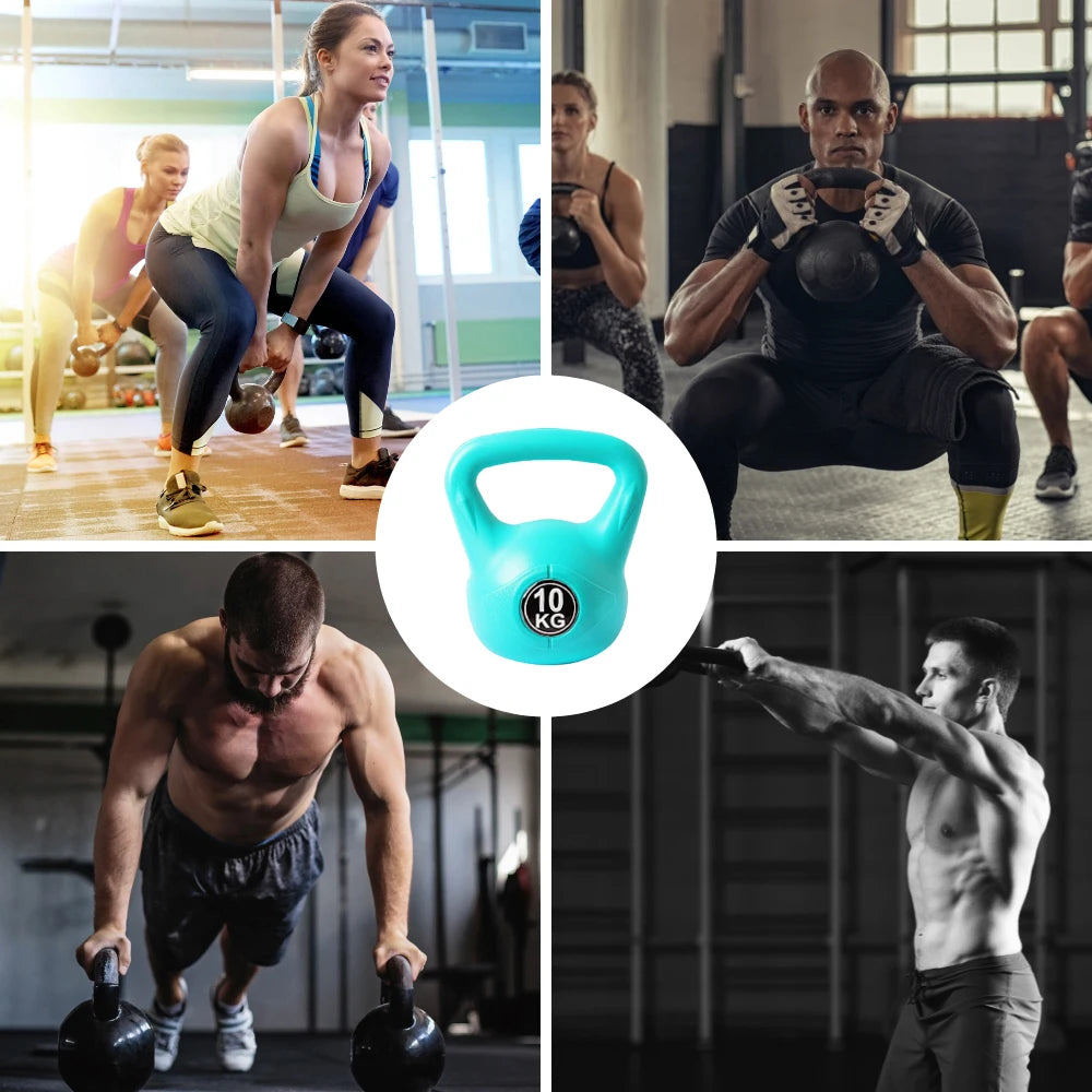 Muscle training at home with kettlebells