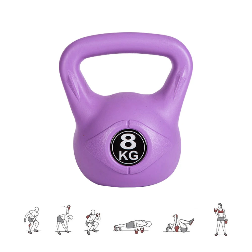 Muscle training at home with kettlebells