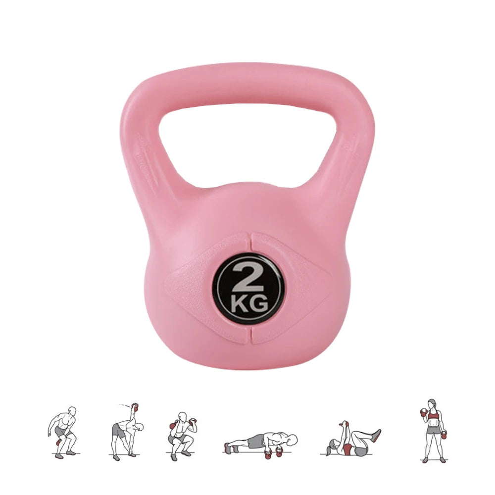 Muscle training at home with kettlebells