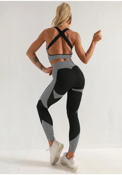 3-piece seamless yoga sets, fitness sportswear