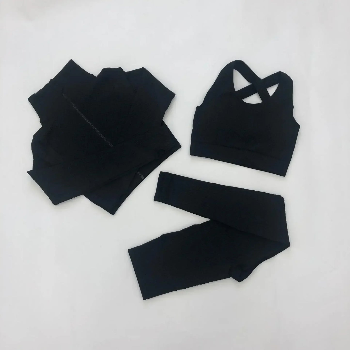 3-piece seamless yoga sets, fitness sportswear