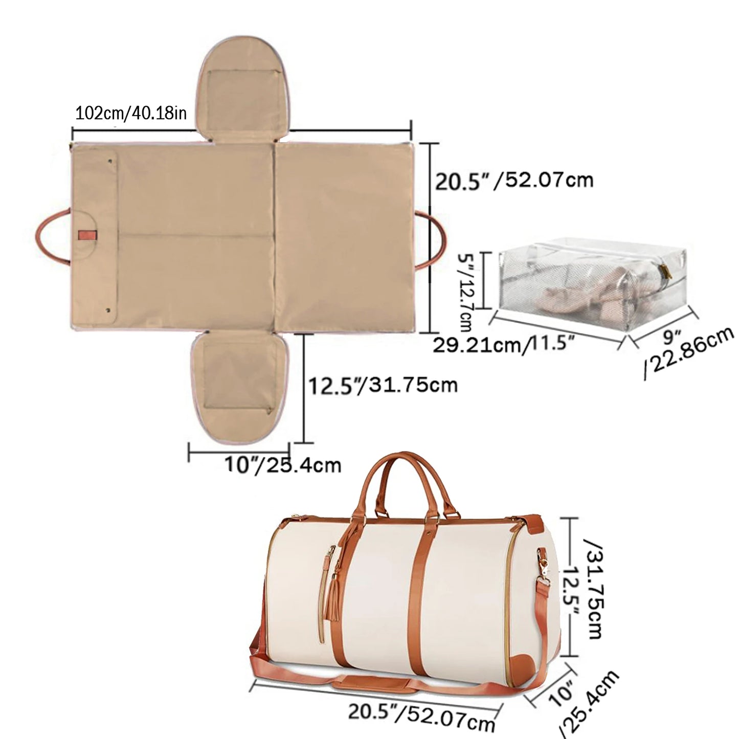 Foldable travel bag