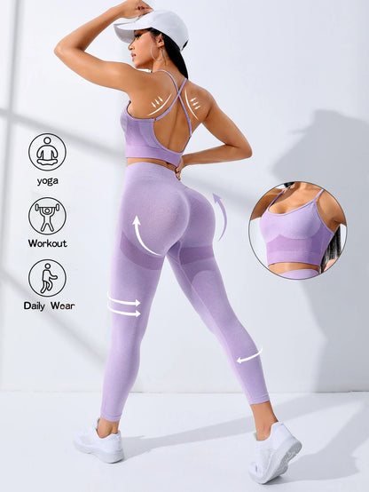 Women's 2 Piece Seamless Workout Yoga Set